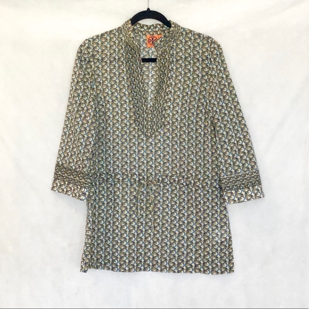 Tory Burch Adelaide Elephant Pattern Tunic - Picture 7 of 8